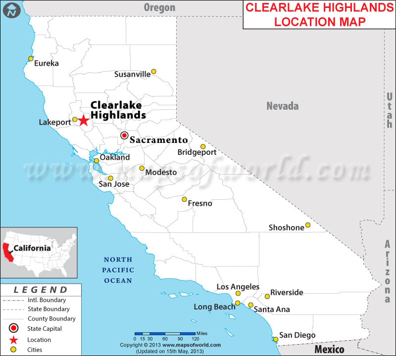 Where is Clearlake Highlands located in California