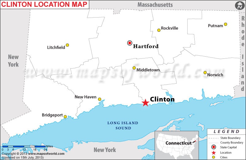 Where is Clinton located in Connecticut