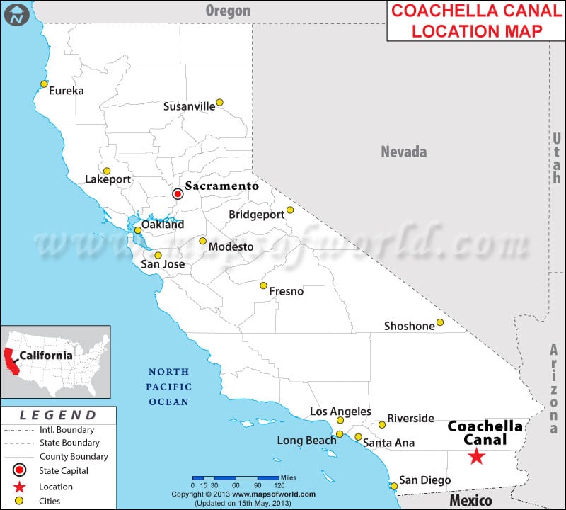 Where is Coachella Canal located in California