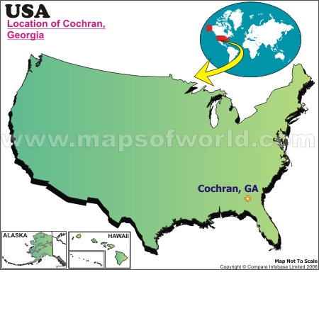 Location Map of Cochran, USA