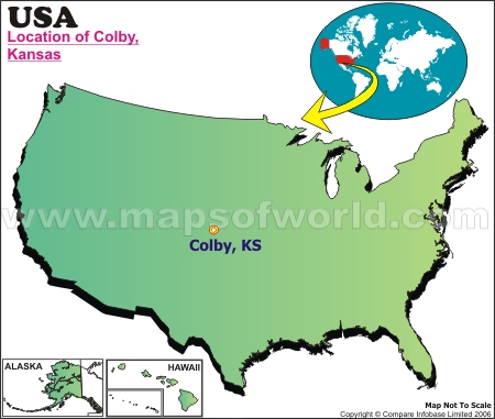 Location Map of Colby, USA