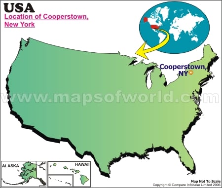 Location Map of Cooperstown, N.Y., USA