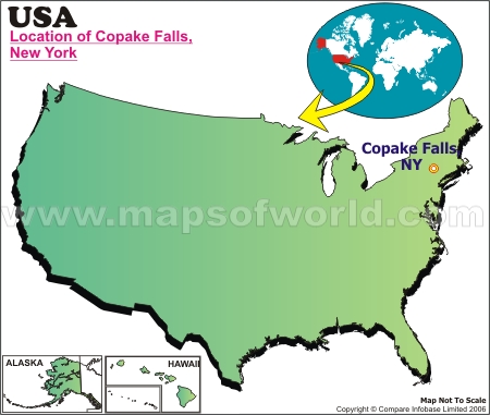 Location Map of Copake Falls, USA