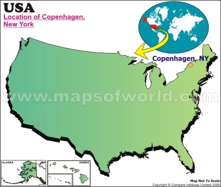 Location Map of Copenhagen, USA