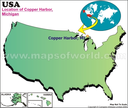 Location Map of Copper Harbor, USA