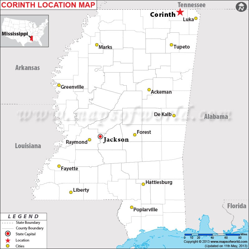 Where is Corinth, Mississippi