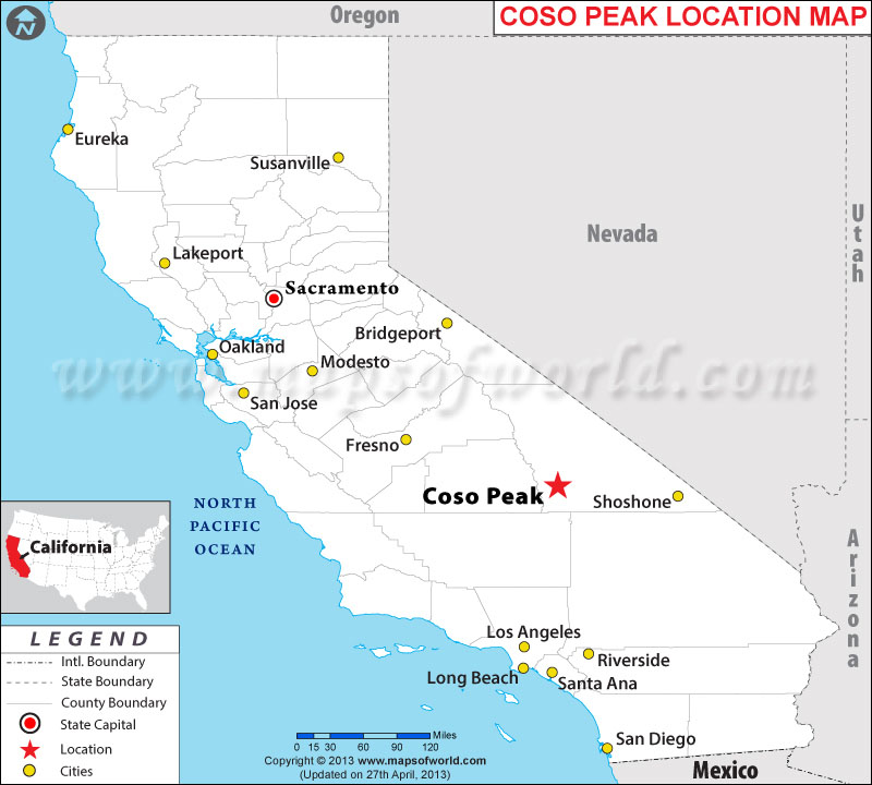 Where is Coso Peak, California
