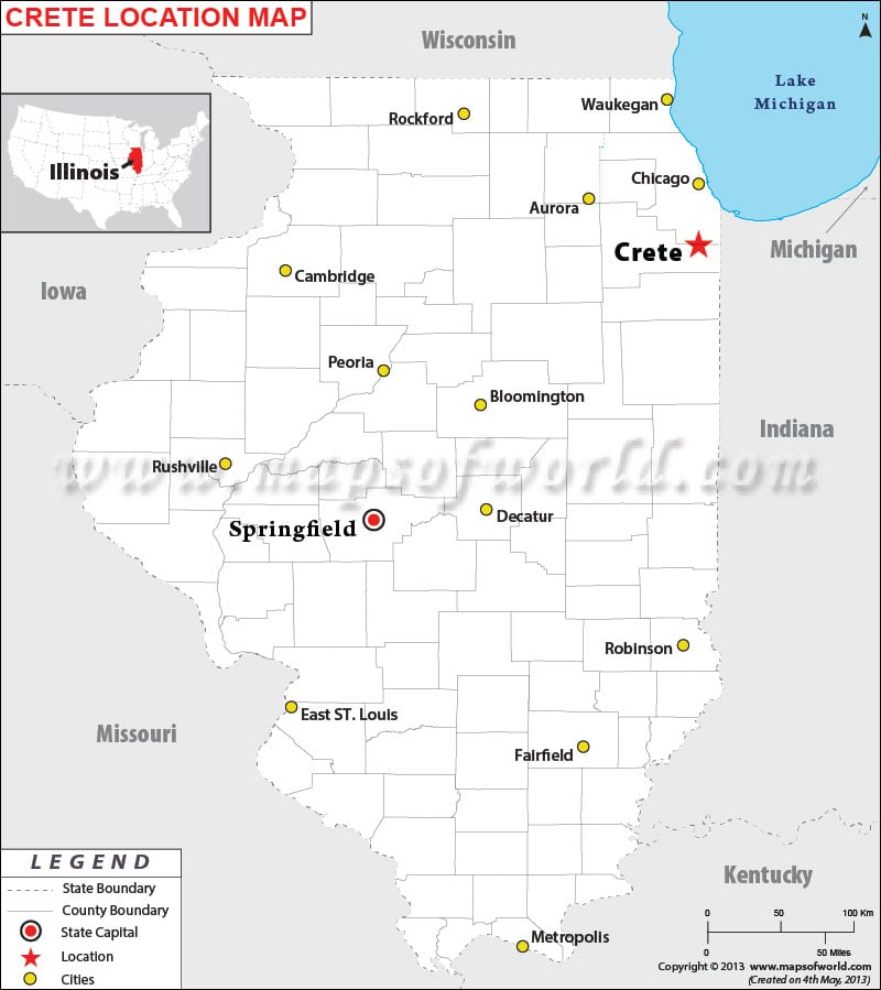 Where is Crete, Illinois