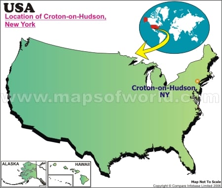 Location Map of Croton-on-Hudson, USA