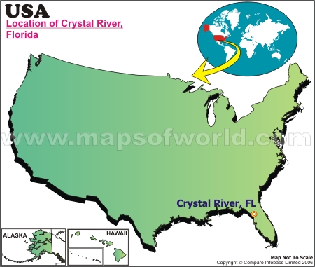 Location Map of Crystal River, USA