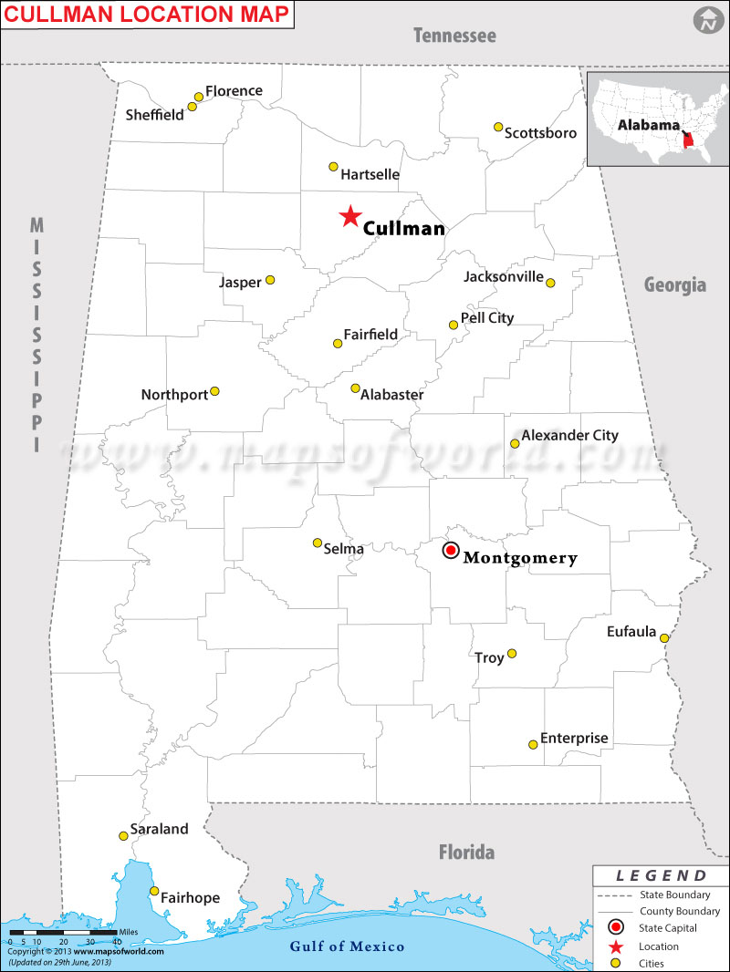 Where is Cullman located in Alabama