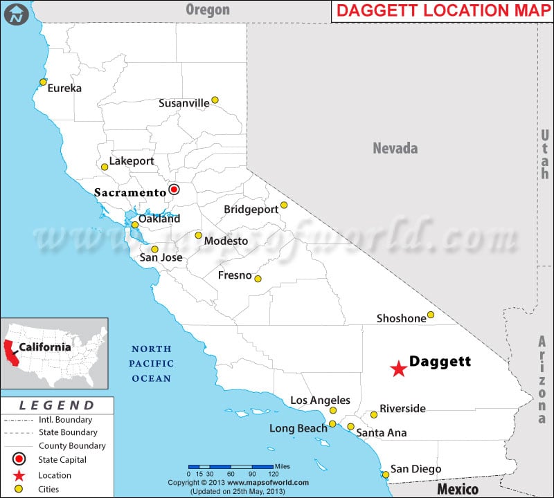 Where is Daggett located in California