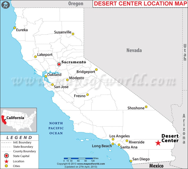 Where is Desert Center, California