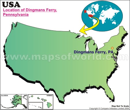 Location Map of Dingmans Ferry, USA