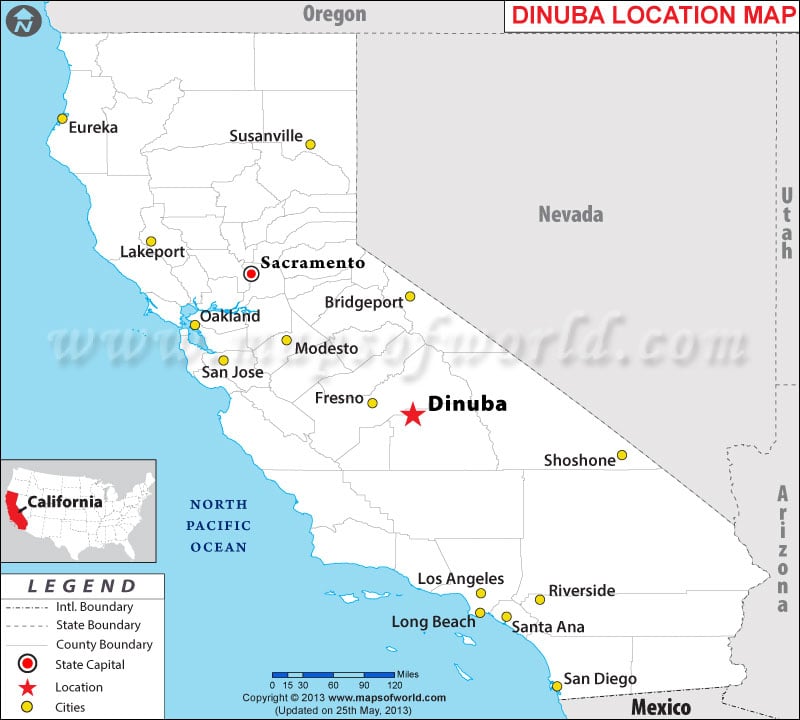 Where is Dinuba located in California