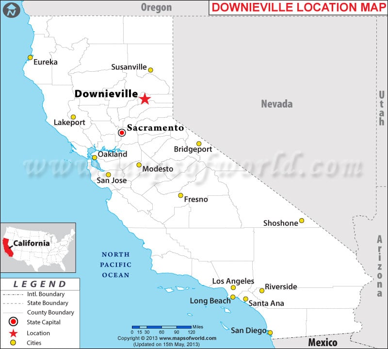 Where is Downieville located in California