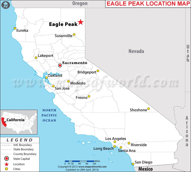 Where is Eagle Peak, California