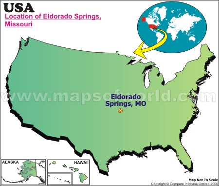 Location Map of Eldorado Springs, USA