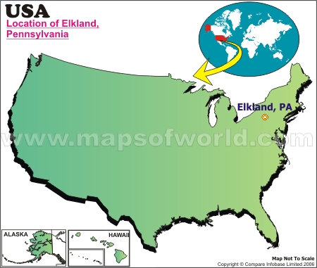 Location Map of Elkland, USA