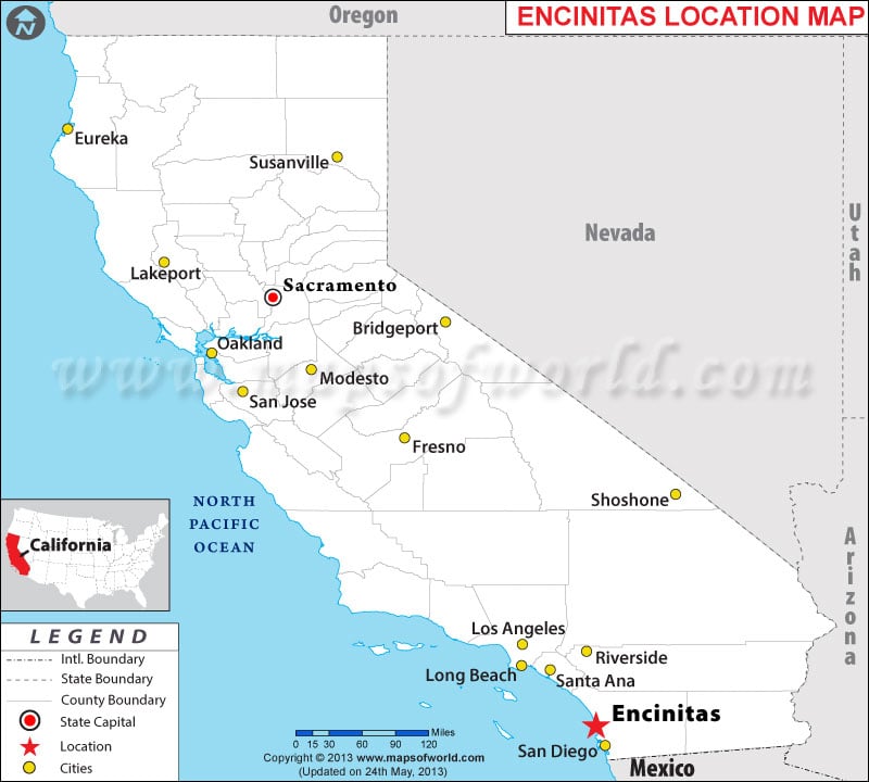 Where is Encinitas located in California
