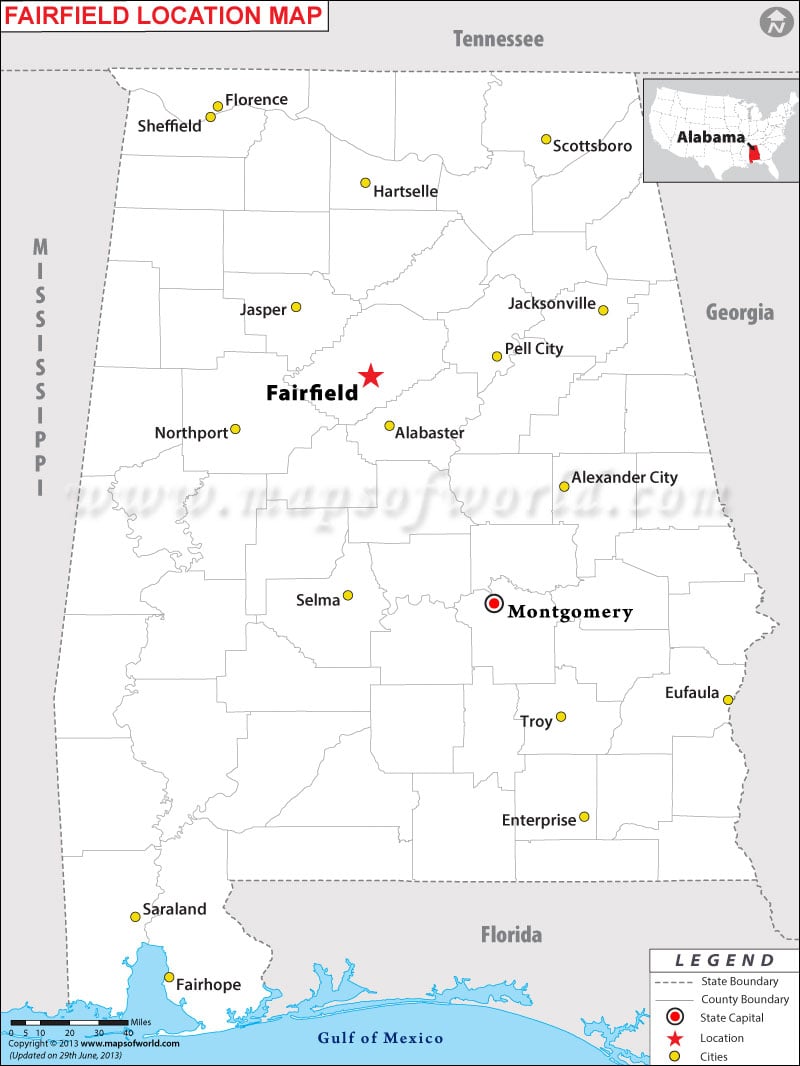 Where is Fairfield located in Alabama