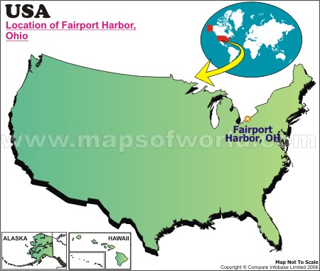 Location Map of Fairport Harbor, USA