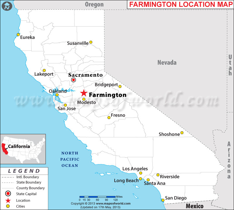 Where is Farmington located in California