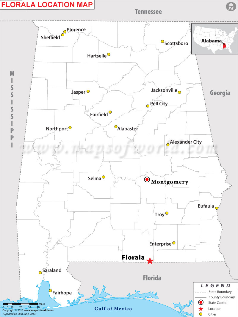Where is Florala located in Alabama