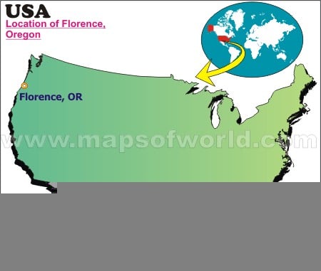 Location Map of Florence, Oreg., USA