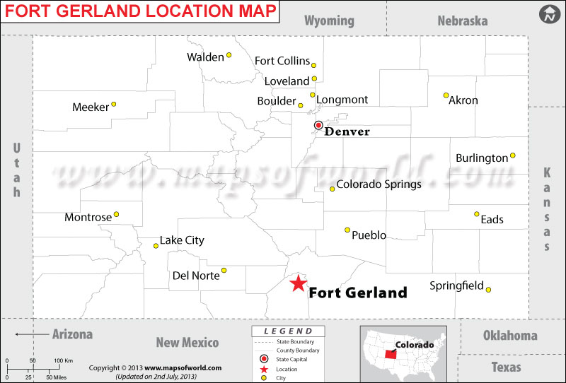 Where is Fort Gerland located in Colorado