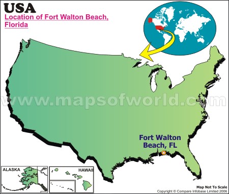 Location Map of Fort Walton Beach, USA