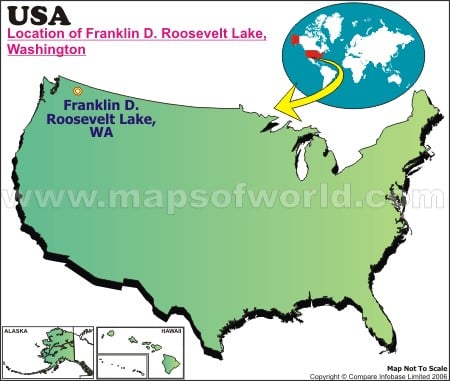 Location Map of Franklin D. Roosevelt L., USA