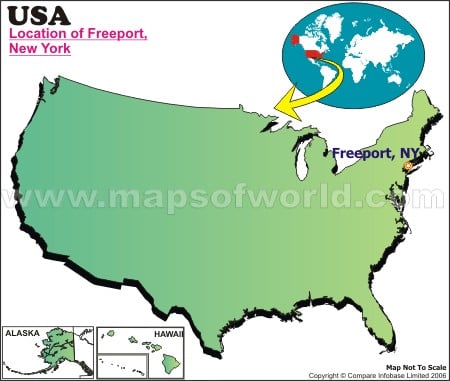 Location Map of Freeport, N.Y., USA