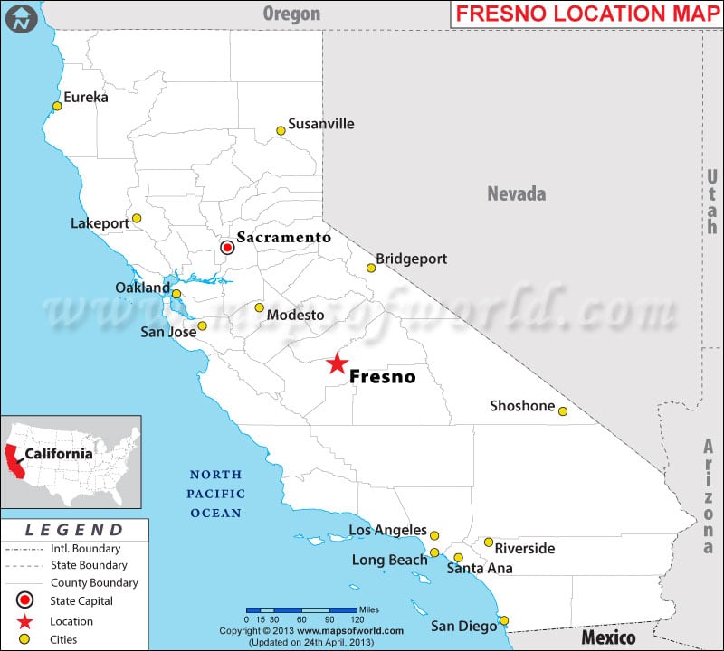 map of fresno california Where Is Fresno Located In California Usa map of fresno california