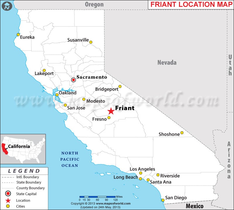 Where is Friant located in California