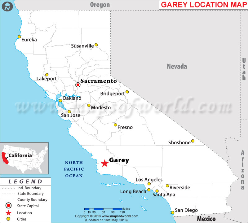 Where is Garey located in California