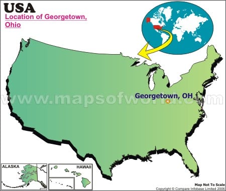 Location Map of Georgetown, Ohio, USA