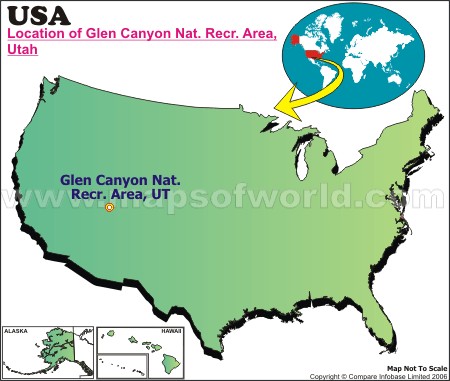 Location Map of Glen Canyon Nat. Recr. Area, USA