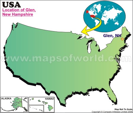 Location Map Of Glen, USA