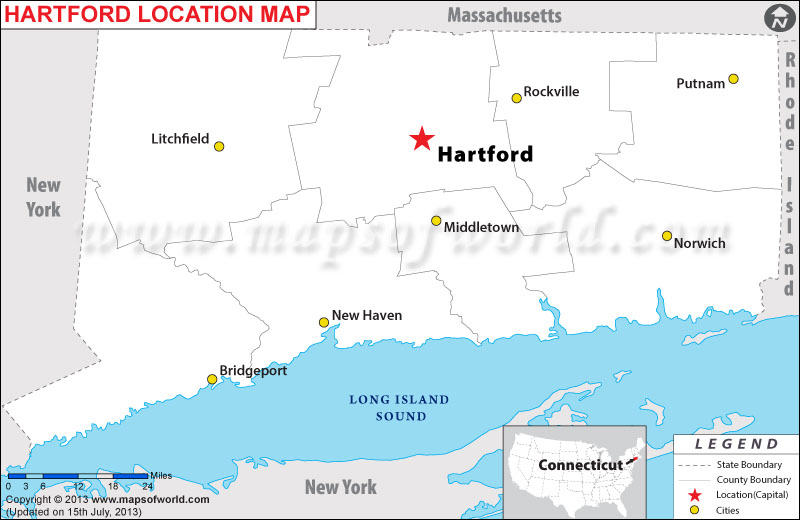 Where is Hartford located in Connecticut