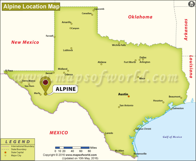 Where is Alpine , Texas