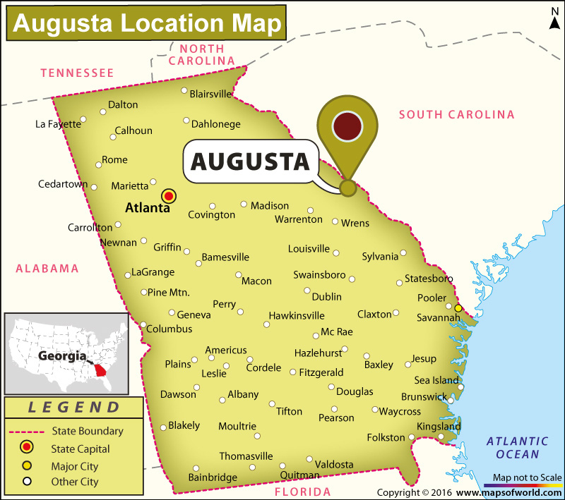 map of augusta ga Where Is Augusta Located In Georgia Usa