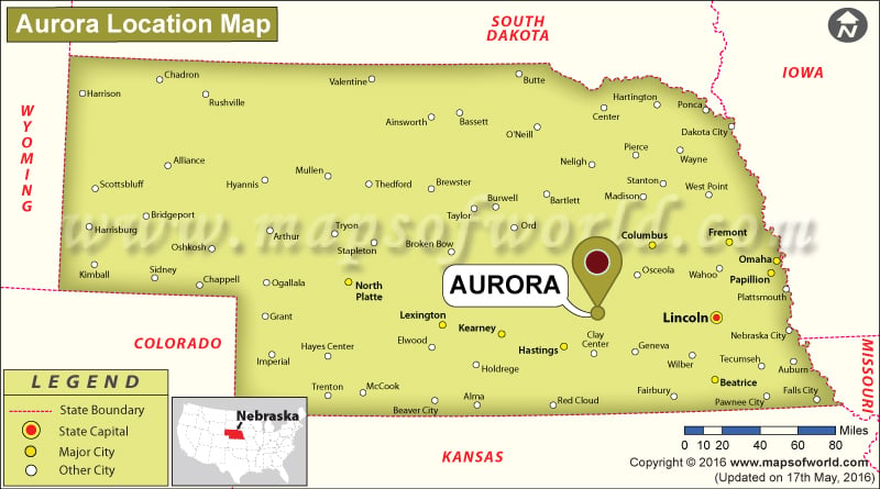 aurora location map