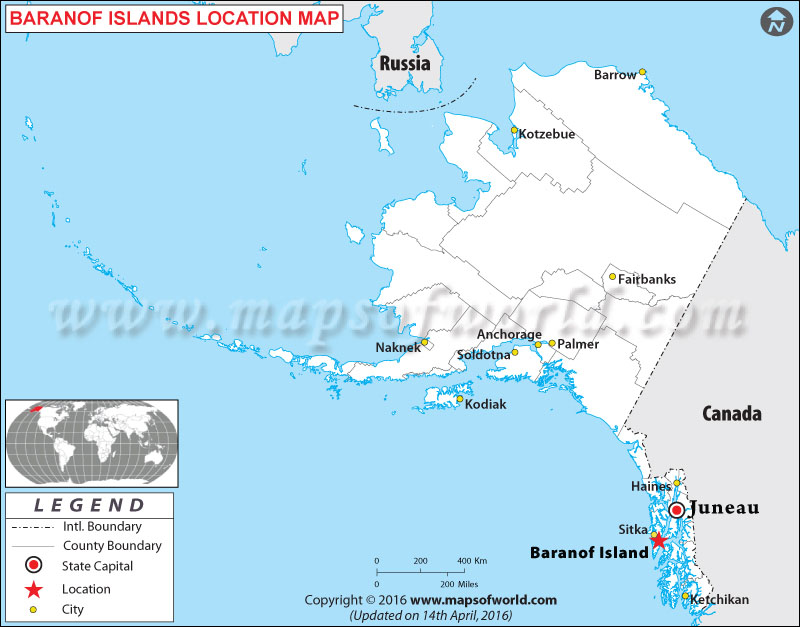 Where is Baranof Islands , Alaska