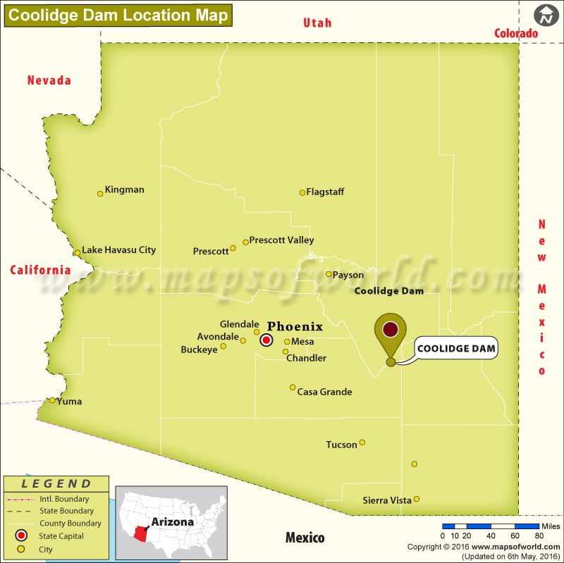 Where is Coolidge Dam, Arizona