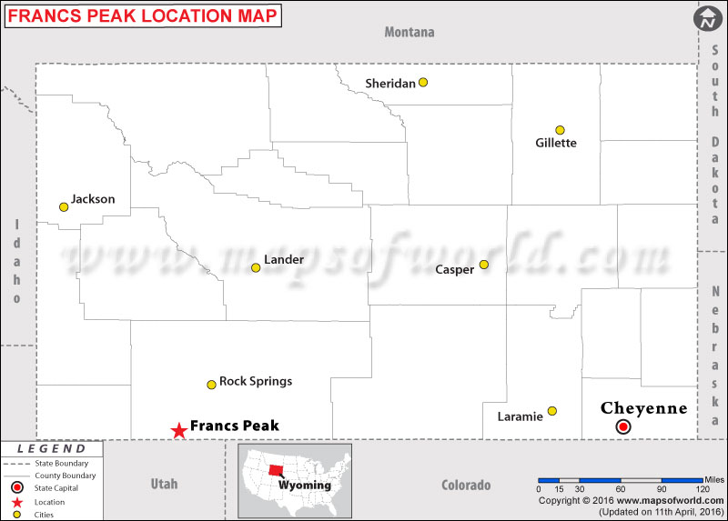 Where is Francs Peak, Wyoming