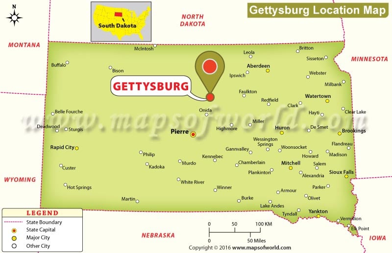 Where is Gettysburg , South Dakota