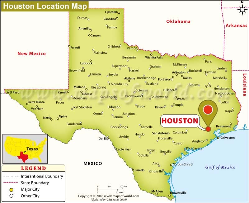 Where Is Houston Located In Texas Usa