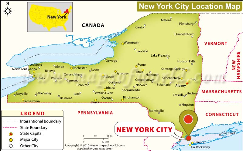 where is new york city on a map Where Is New York City Located In New York Usa