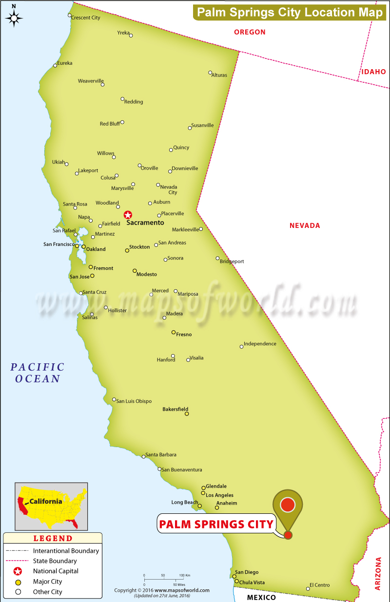 map of palm springs ca Where Is Palm Springs Located In California Usa